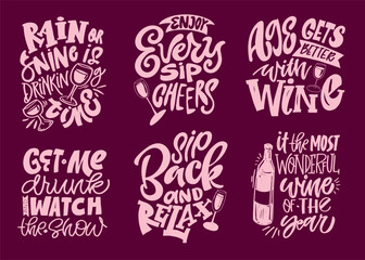 Trendy hand drawn doodle lettering quote about drinks - wine. Wine lover. Lettering for t-shirt design, mug print, bag print, clothes fashion. 100% hand drawn vector image.