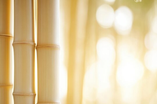 Bamboo Stalks with Bokeh Background - Powered by Adobe