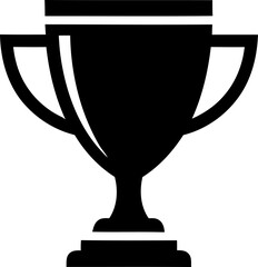 Simple trophy icon for winning and success