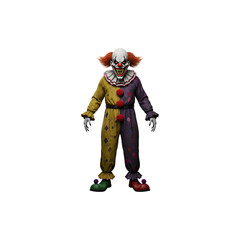 Creepy Evil Clown – Scary Killer Circus Jester for alloween Horror, Haunted House and Dark Carnival Fanasy Artwork