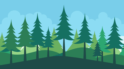 Obraz premium Peaceful boreal forest with sparse trees a serene natural northern landscape