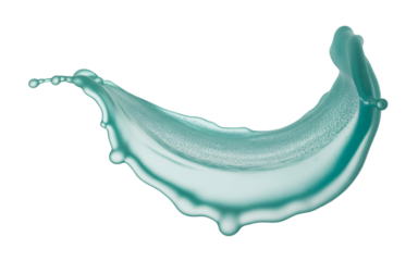 Translucent Teal Water Splash Frozen in Motion Against a Black Background liquid fluid