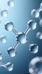 Water Molecule Structure Abstract Background Science Concept