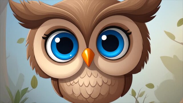 Cute cartoon owl illustration