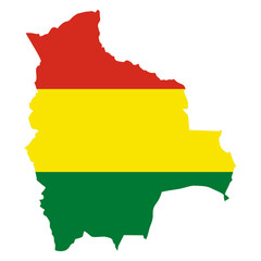 Obraz premium map of bolivia flag
