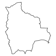 map of bolivia line