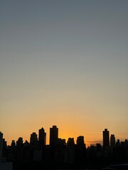Fototapeta premium city sky line at sunset
