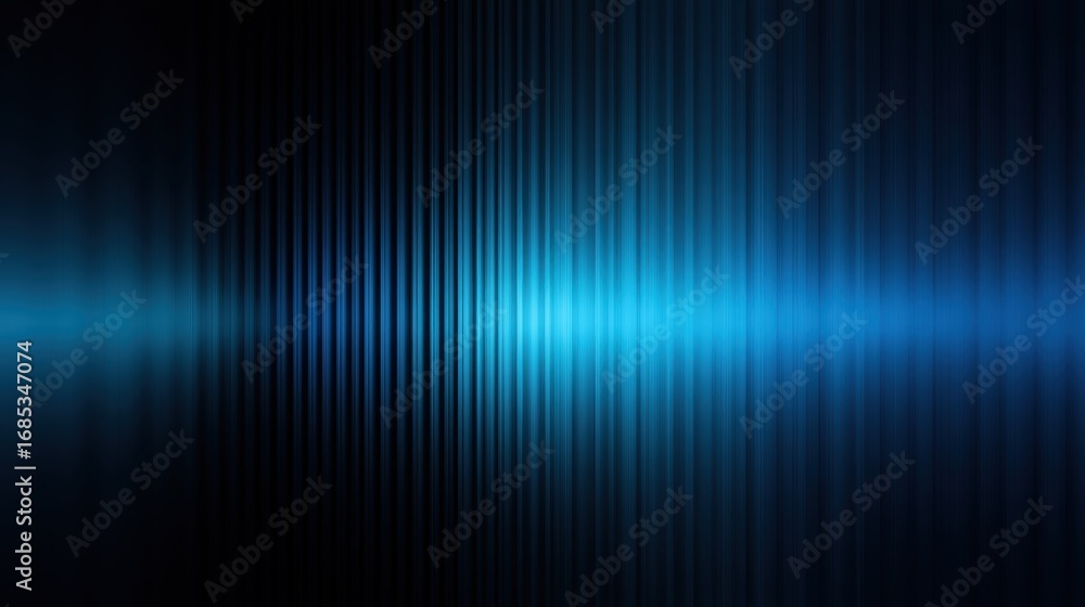 Poster minimal gradient abstract design featuring ribbed interference patterns in shades of blue. smooth tr