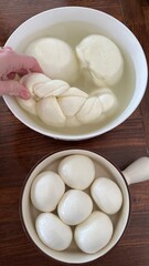making cheese pasta filata braid mozzarella