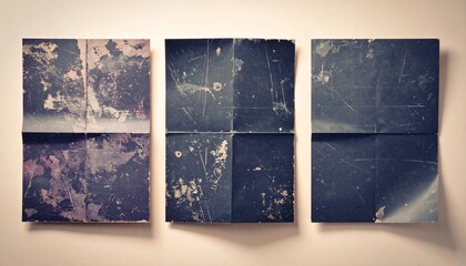 Vintage Folded Paper Texture with Grunge Effects