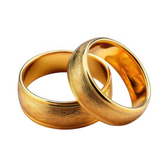 Golden Rings of Devotion: Two radiant gold wedding rings intertwine, symbolizing eternal love and commitment, artfully captured in this still-life composition. 