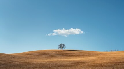 Lonely tree shot during sunset at the paddy field.
