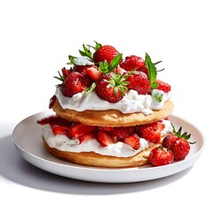 Delightful strawberry shortcake dessert presentation