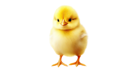 Adorable baby chick art for kids rooms cute yellow bird nursery illustration on white background
