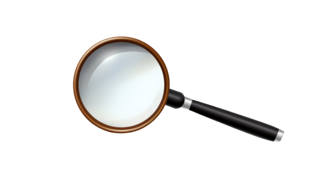 Icon of paper with magnifying glass hovering document search symbol design on white background