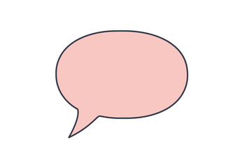 Fototapeta premium A Simple Pink Speech Bubble for Communication and Conversation Ideas Design Elements