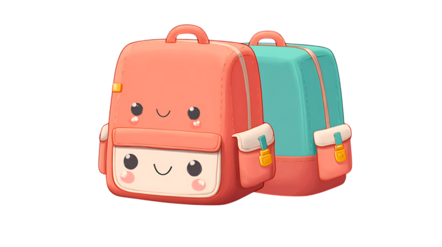 Cute Cartoon Backpacks, Kawaii School Bags, Happy