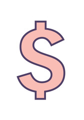Dollar sign symbol representing finance, wealth, and business success in a modern, minimalist design