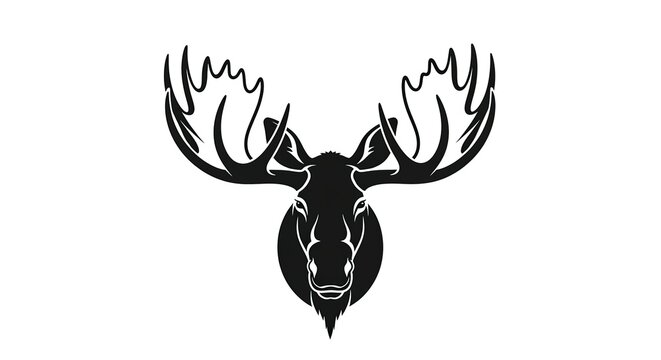 Moose head silhouette graphic design