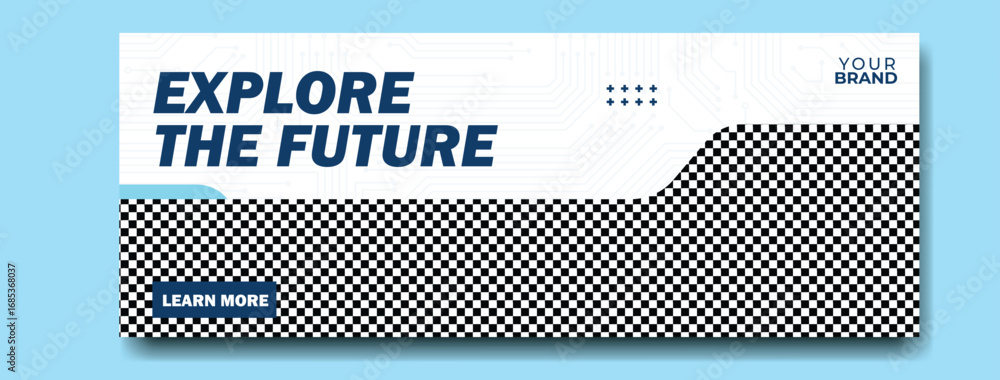 Fototapete man looking towards a bright future with futuristic technology and data streams symbolizing innovati