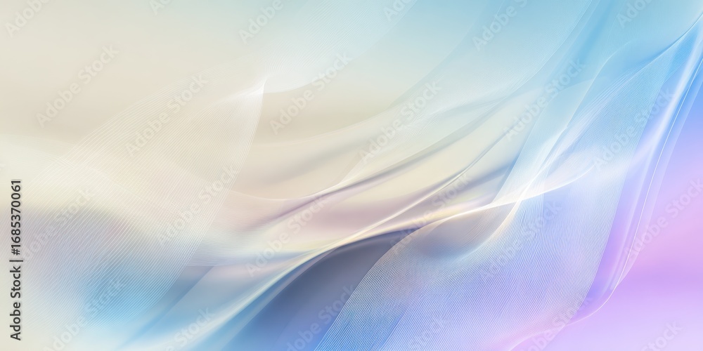 Poster soft abstract background with light waves and gentle color gradients