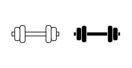 Dumbbell Icon - Outline And editable stroke
