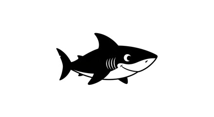 Fototapeta premium Friendly cartoon shark illustration