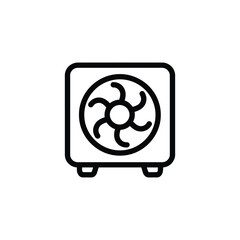 Computer fan isolated on white background, a cooling component for electronics