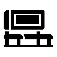 bench glyph icon