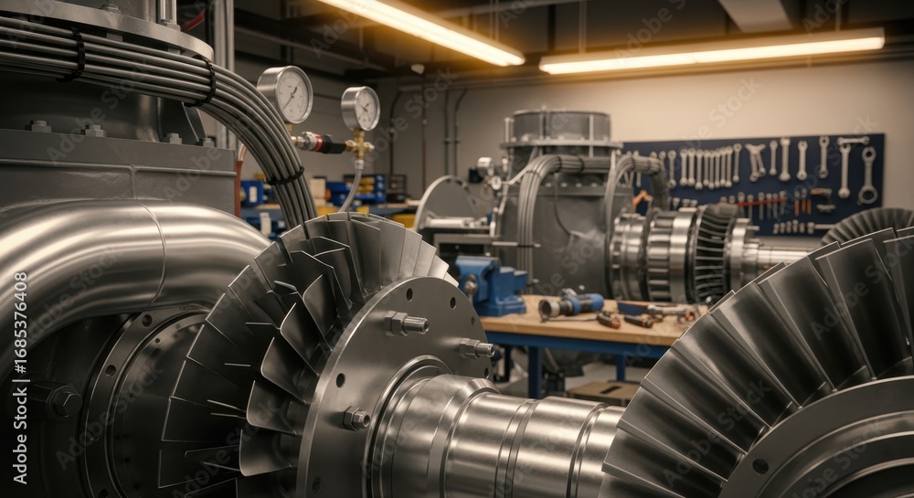 Poster rustresistant metal surfaces and turbine components of an aircraft carrier steam catapult generator 