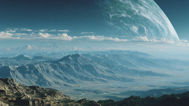 Alien landscapes coming into view after a mid-journey launch into a new orbit (1)