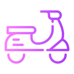 scooter gradient icon