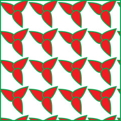 **Merry Poinsettia Red and Green Petal Pattern Vector Illustration for Holiday and Festive Design**

