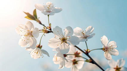 Fototapeta premium cherry blossoms photo, spring flowers stock, blooming cherry tree, sakura blossoms photo, floral cherry bloom, cherry tree stock photo, sakura flowers photography, cherry blossom season, pink cherry f