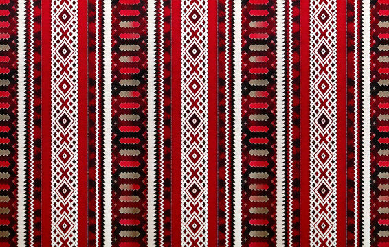 A Superb Traditional Arabian Tribal Saudi Sadu Weaving Pattern Carpet