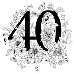 Anniversary flower number