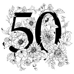 Anniversary flower number