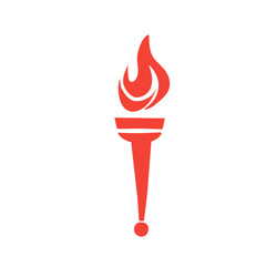 vector fire torch icon