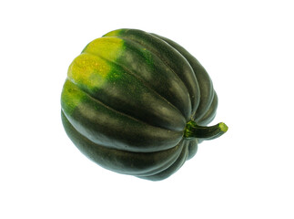 close up on acorn squash isolated on the white background