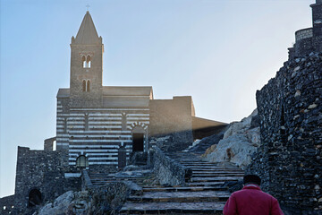 Portovenere painted houses of pictoresque italian village UNESCO Heritage Site. ,italy