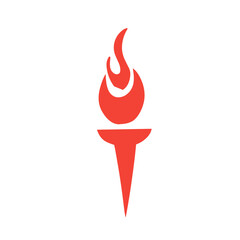 vector fire torch icon