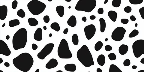 A simple black and white pattern resembling the spots of a dalmatian dog.
