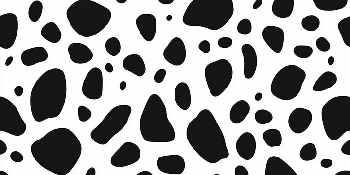 A simple black and white pattern resembling the spots of a dalmatian dog.
