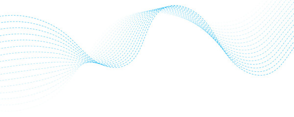 Abstract minimal blue color halftone texture curved lines and elegant wave lines background design. 