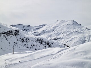 Snow covered mountains 
