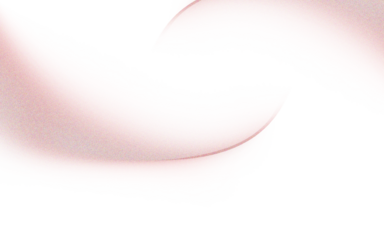 Abstract, swirling, light pink forms with red borders against a black background