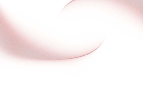 Abstract, swirling, light pink forms with red borders against a black background