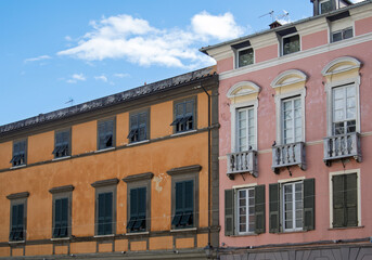 Fototapeta premium Detail of building in sarzana la spezia