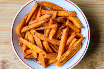 Crispy Fried Sweet Potato Chips Or Fries
