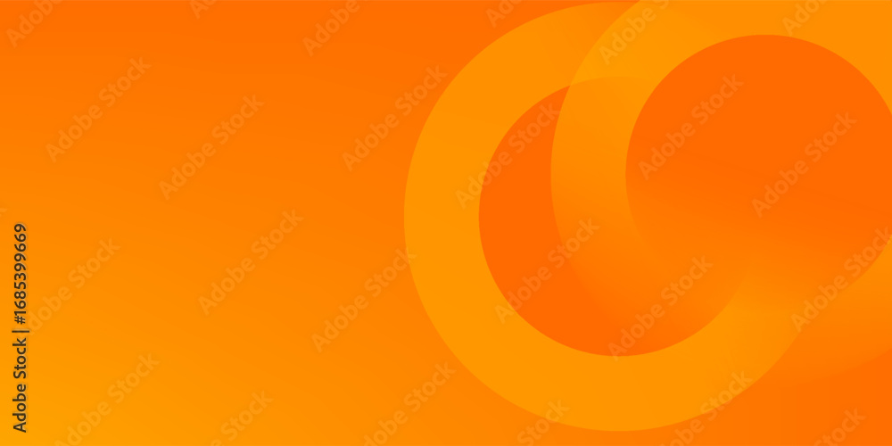 Poster abstract orange background with circles. vector illustration moden gradient
